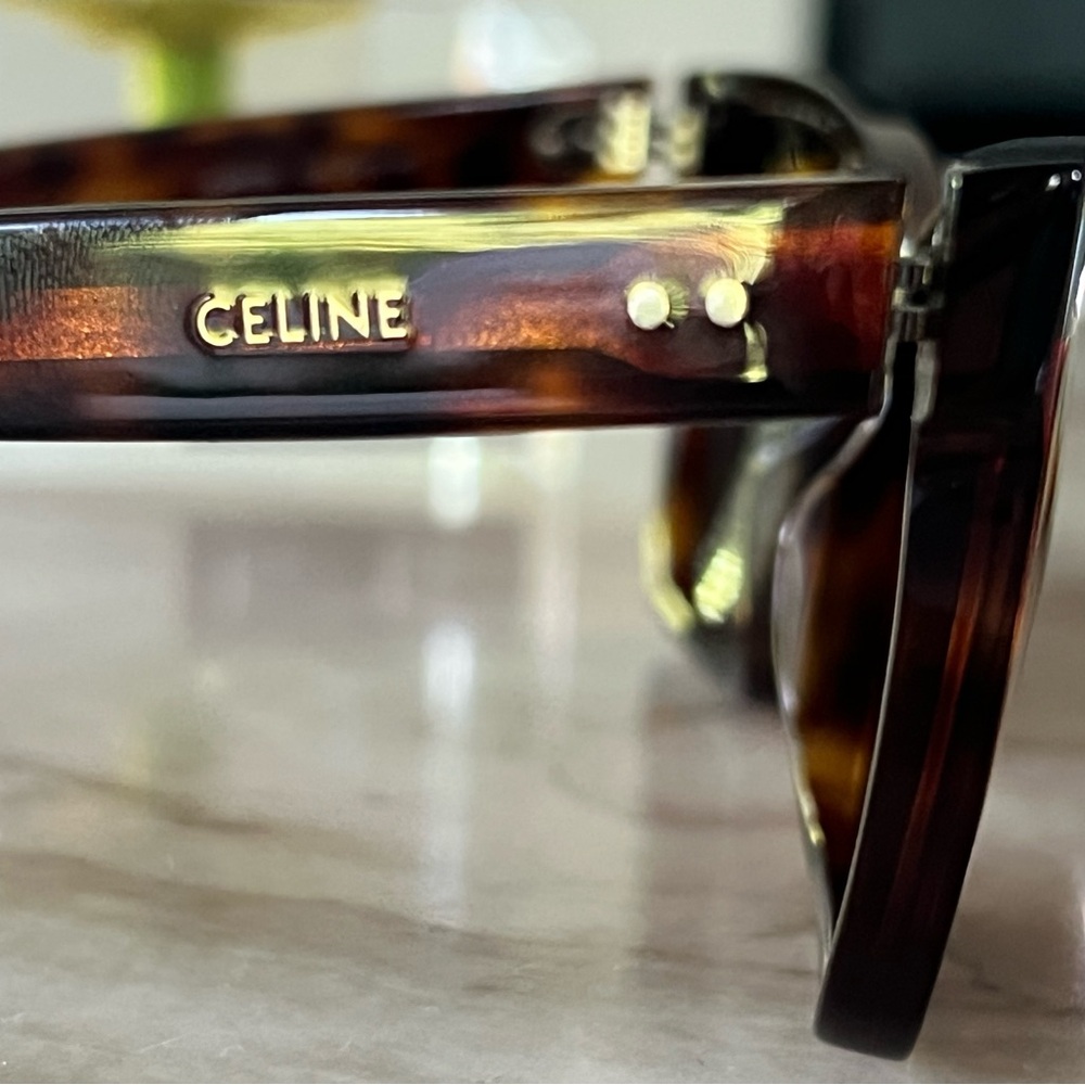 Celine Cat-Eye Sunglasses – Tortoise Frame, Amber Lens
